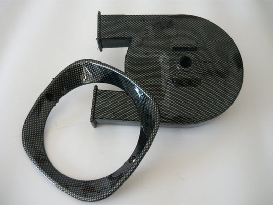 Simson Schwalbe Lampenring und Kettenkasten in Carbonoptik