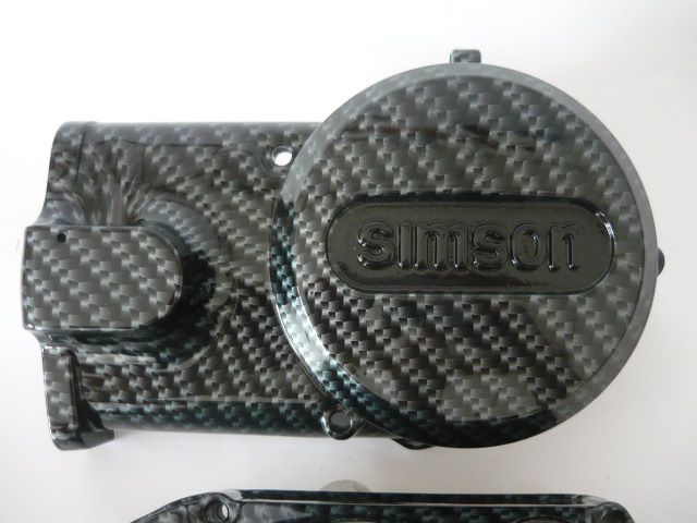 Simson Motorendeckel Kupplungsdeckel in Carbonoptik