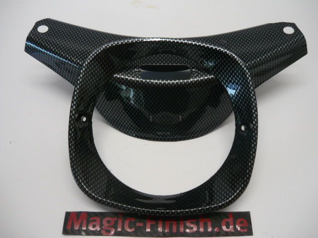 Simson Schwalbe Lampenring Lenkerabdeckung Lüfterabdeckung in Carbonabdeckung