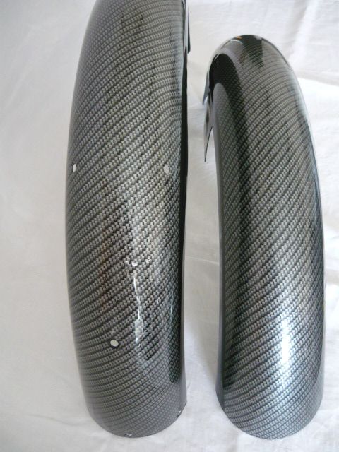 Simson Kotflügel in Schwarz/Silber Carbonoptik