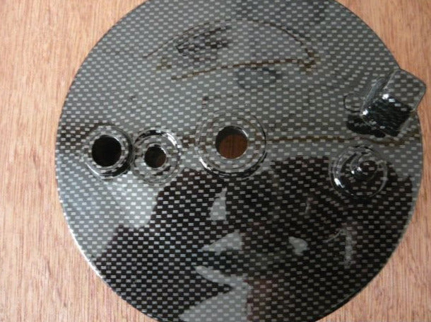 Simson Bremsankerplatte(Vorn Hinten) Bremsdeckel(Vorn) in Carbonoptik