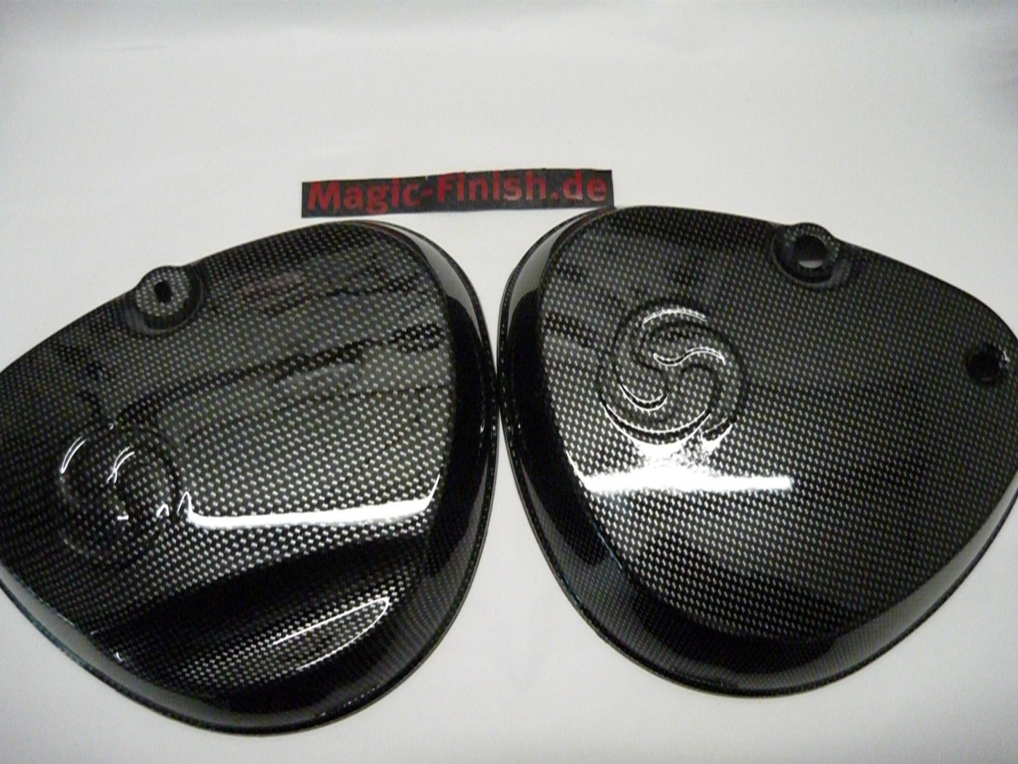 Simson Seitendeckel in Carbonoptik, Export Version ,eckig