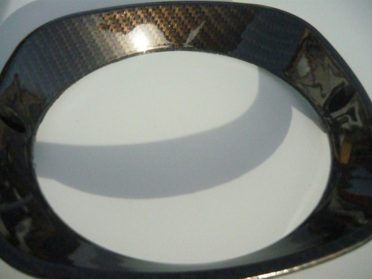 Simson Schwalbe Lampenring in Goldener Carbonoptik